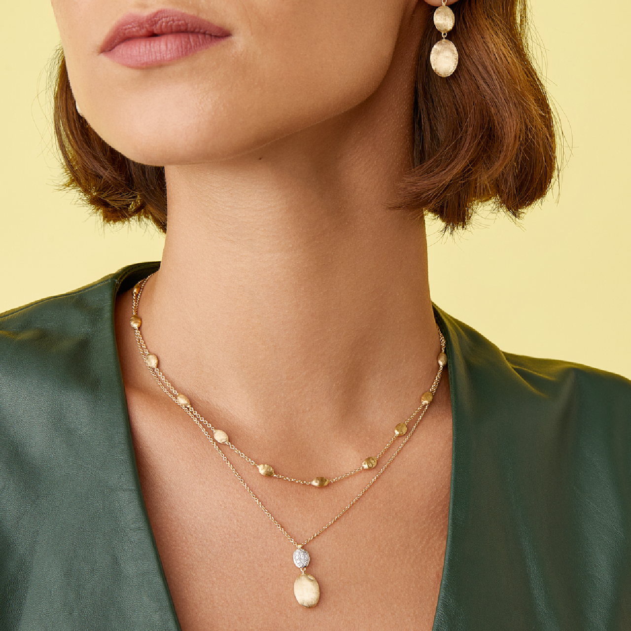 Marco Bicego Siviglia Collection Yellow Gold and Diamond Pendant